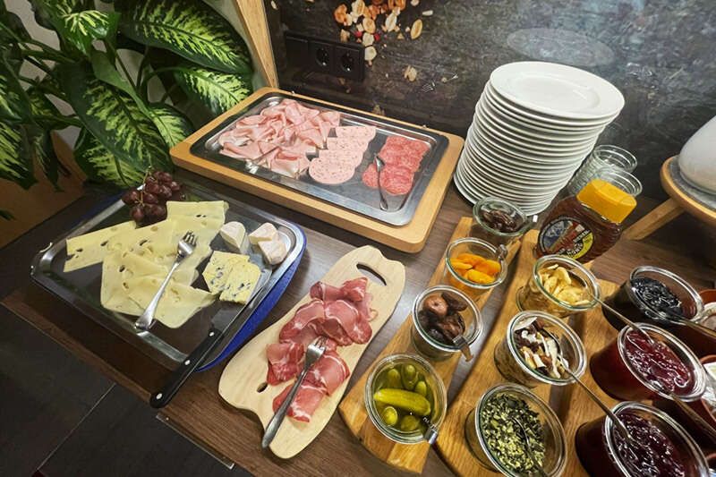 Breakfast buffet at Haus Sattelkopf